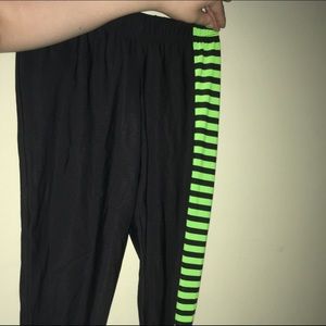 Bright green leggings